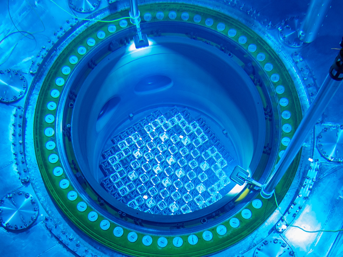 Real reactor core viewed from above