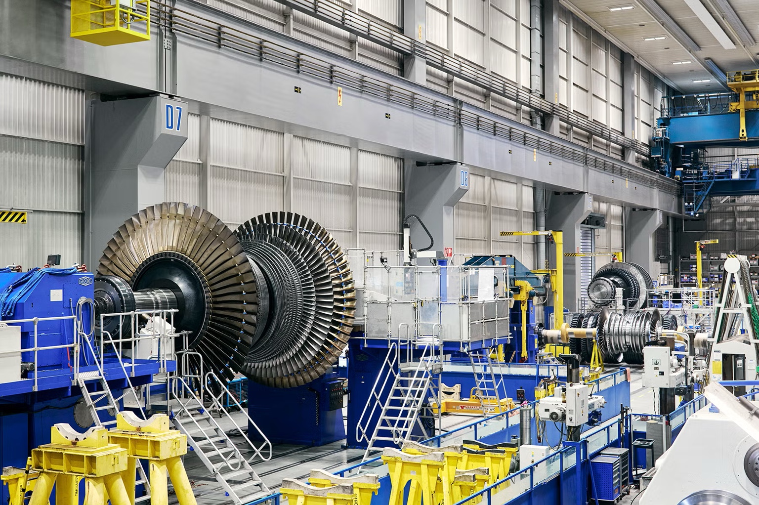 Modern turbine hall inside a power station